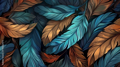 bird feathers background pattern  banner  wings background picture  seamless background