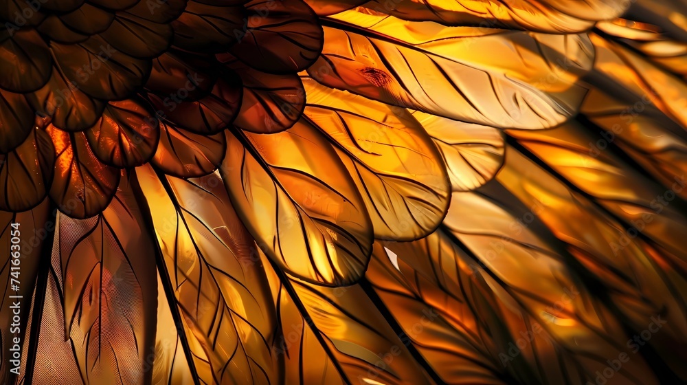 Fototapeta premium bird feathers background pattern, banner, wings background picture, seamless background