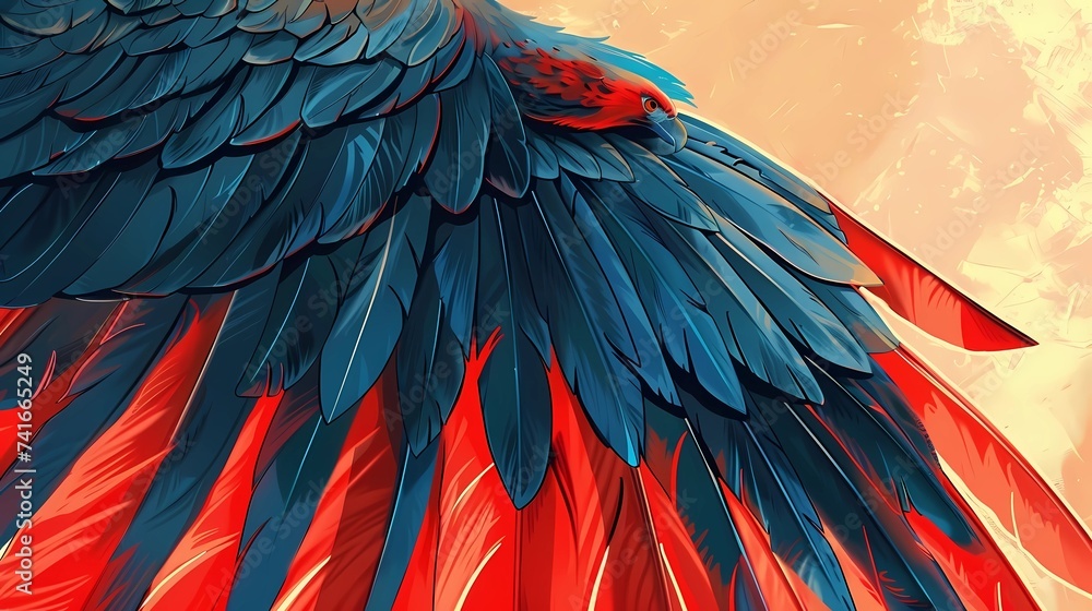 Fototapeta premium bird feathers background pattern, banner, wings background picture, seamless background