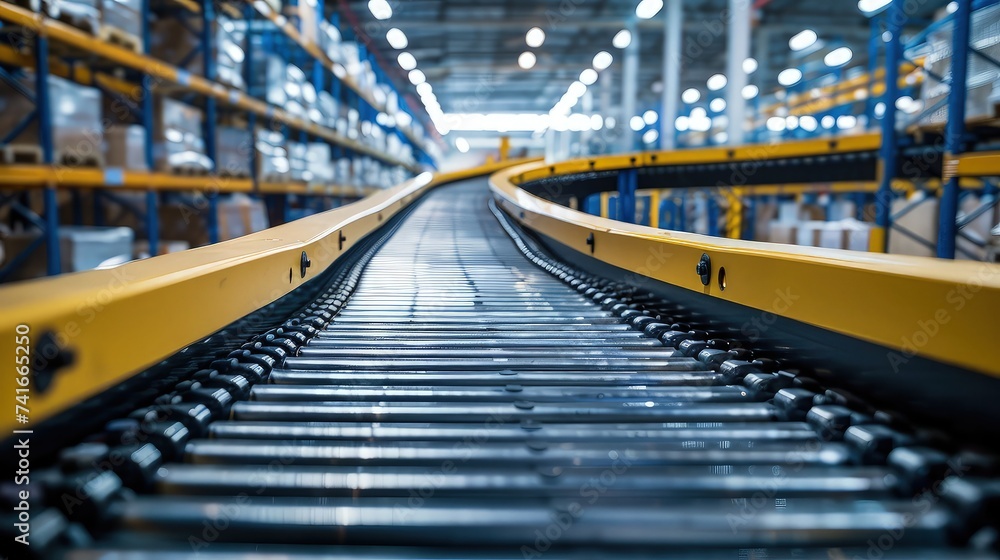 Conveyor Belt Dynamics. Showcasing Seamless Material Transport Automation Conveyor Belt Dynamics. Showcasing Seamless Material Transport Automation