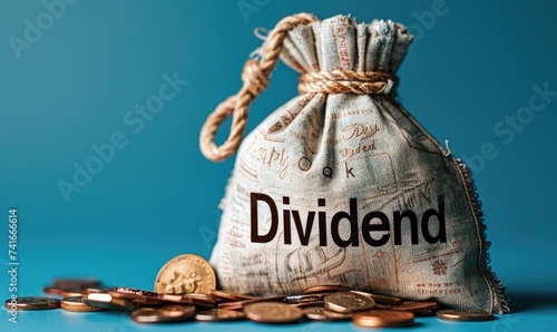 A sack of coins displays th...