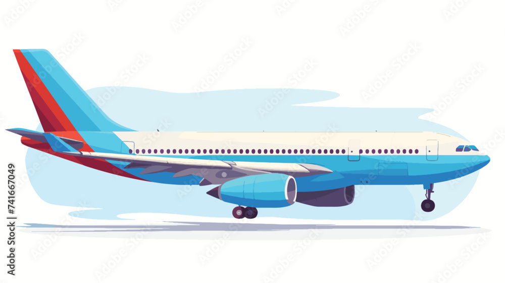 Flat design airplane vector illustration isolated