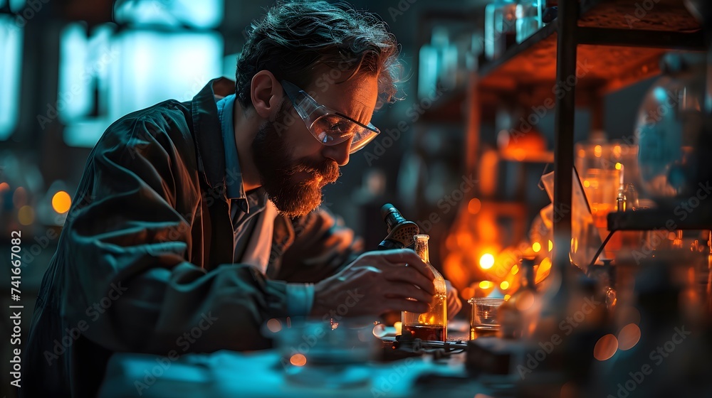 scientist engrossed in their research scientist engrossed in their research