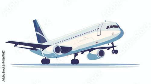 Flat design airplane vector illustration isolated