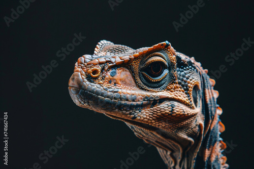 Portrait of a dinosaur velociraptor T Rex