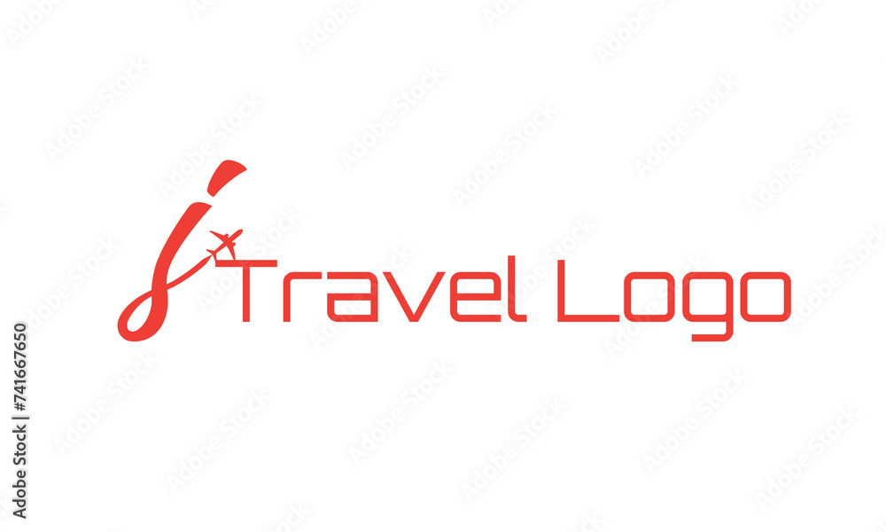 Fototapeta premium Letter J Travel Logo Template Design Vector, Emblem, Design Concept, Creative Symbol, Icon