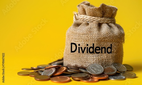 A sack of coins displays th...