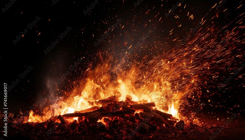 Fire embers particles over black background. Fire sparks background. Fire embers particles over black background. Fire sparks background.