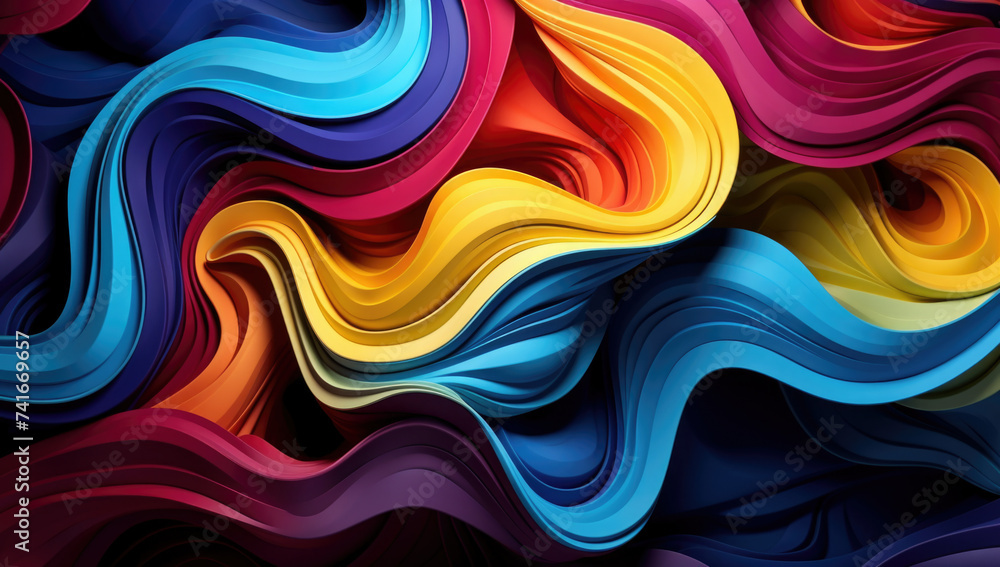 Obraz premium Multicolored lines background