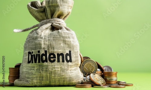 A sack of coins displays th...