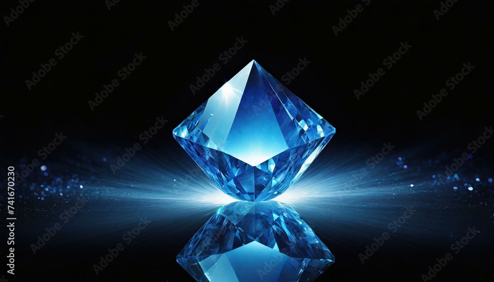 Beautiful blue Dimond dispersion the light. Dimond dispersion glass objects Beautiful blue Dimond dispersion the light. Dimond dispersion glass objects