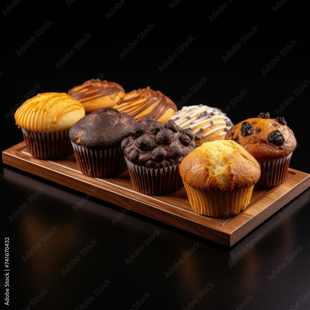 Different cupcakes arranged neatly on the table Different cupcakes arranged neatly on the table