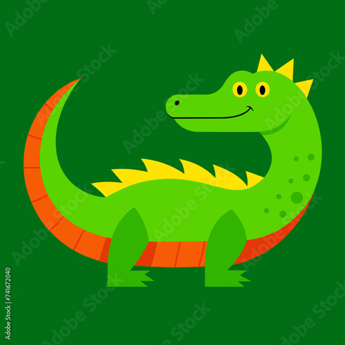 cartoon crocodile with a sign