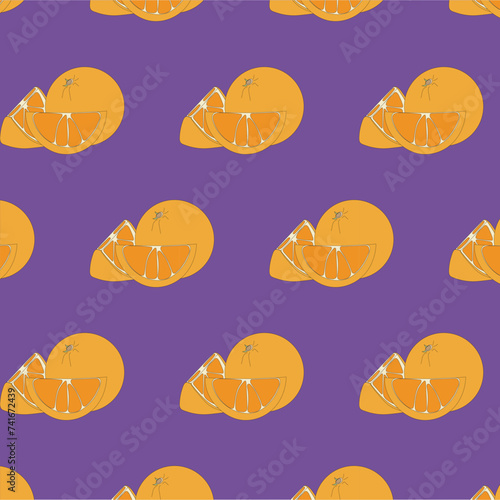 citrus seamless pattern, orange pattern, orange slices, textile factory pattern