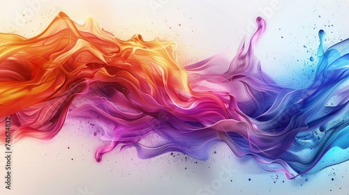 Colorful Liquid Wave Abstract Background.