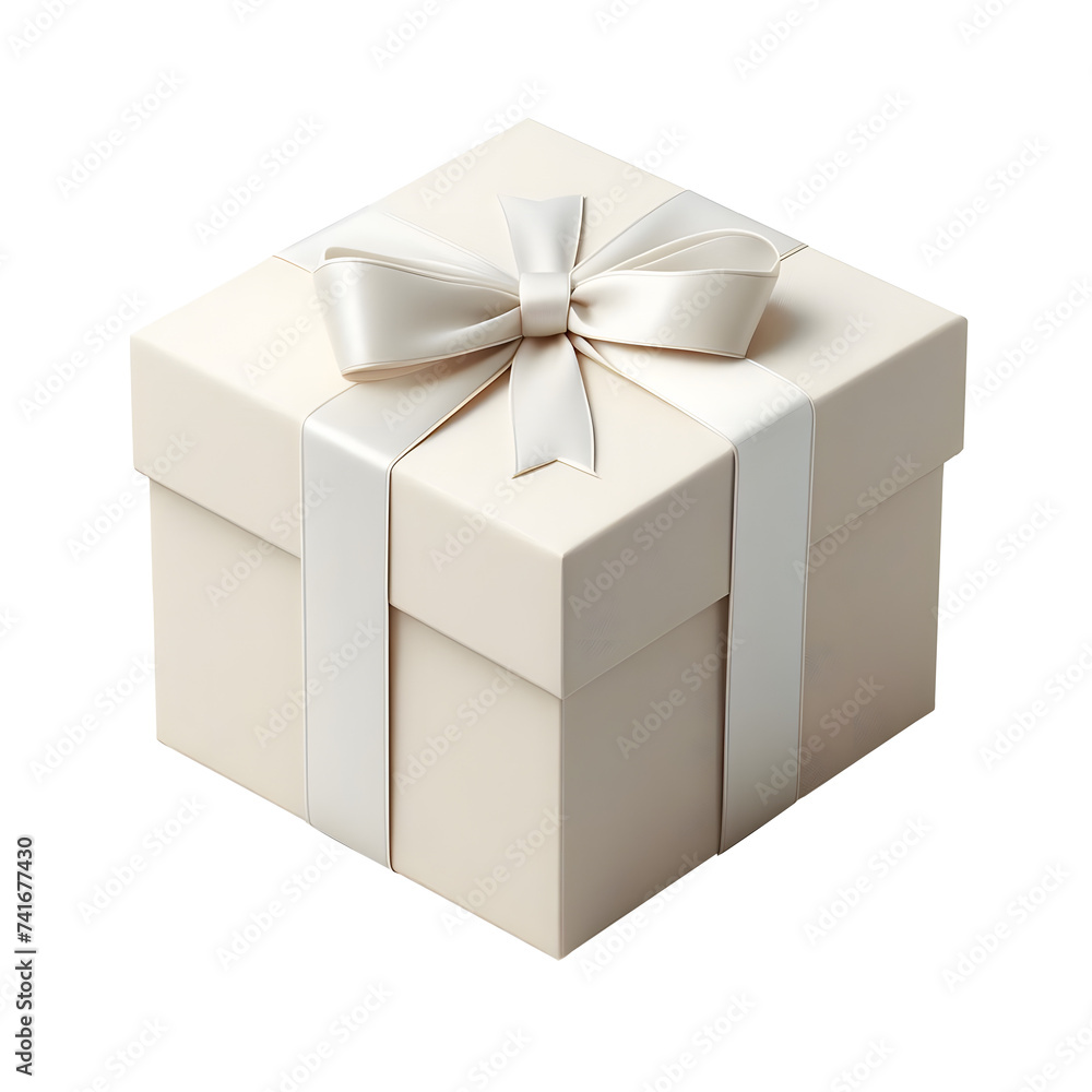 Luxury Square White Cardboard Gift Box with ribon transparent png Luxury Square White Cardboard Gift Box with ribon transparent png