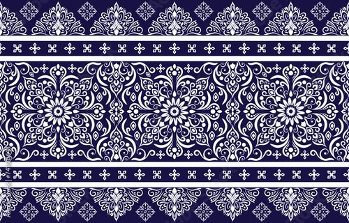 Ethnic Pattern. Ethnic India seamless pattern design oriental style. Damask India Motif.