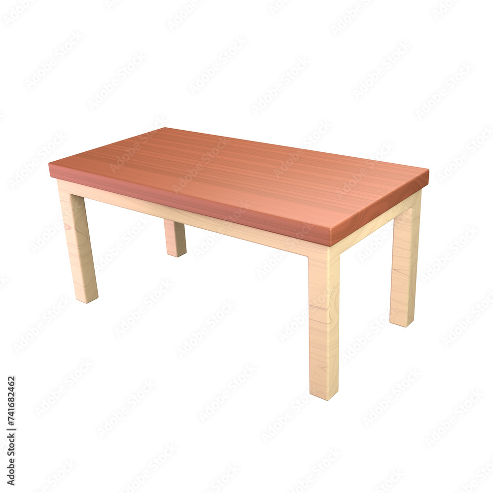3D Wooden Table Illustration 3D Wooden Table Illustration