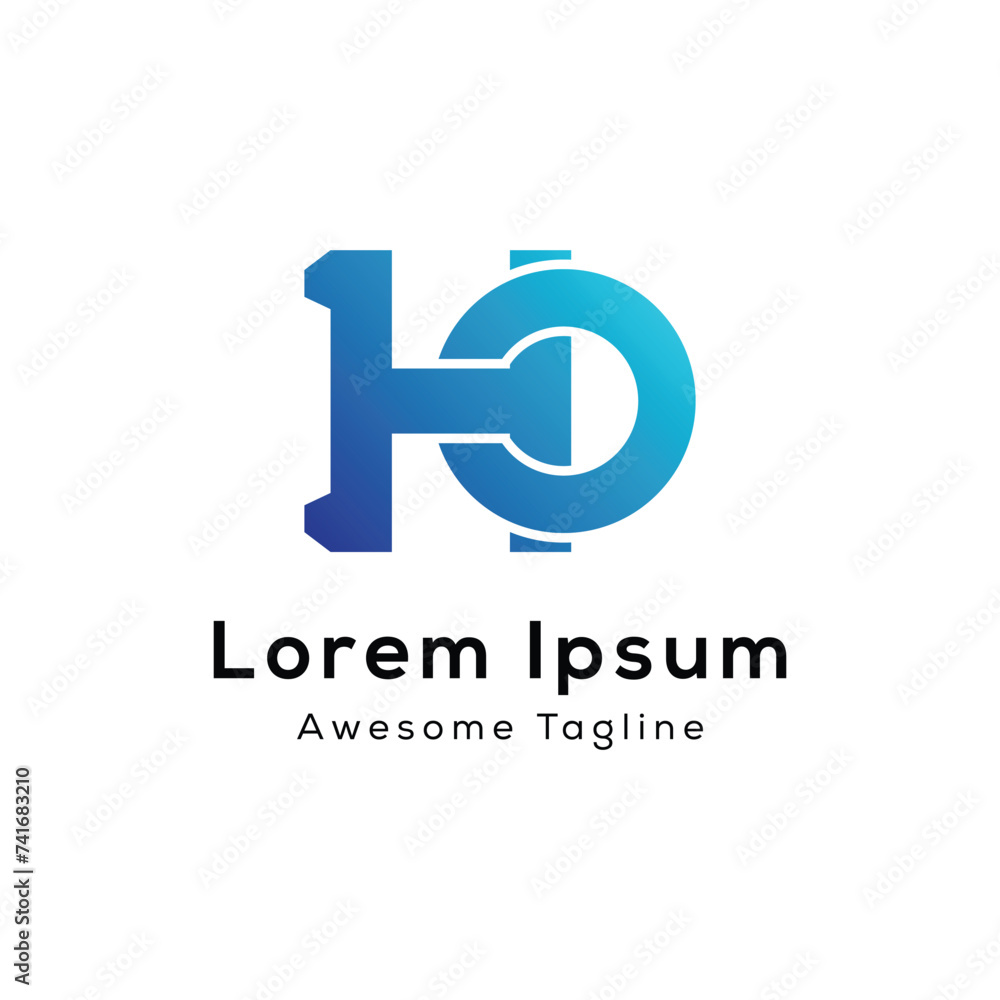 letter ho logo design icon letter ho logo design icon