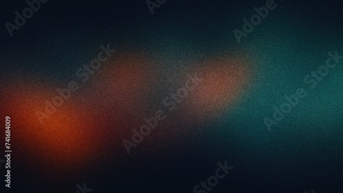 Fiery Orange and Soothing Teal Grainy Wave Pattern: Vibrant Pulse of Dance Music on Black for Party Flyer