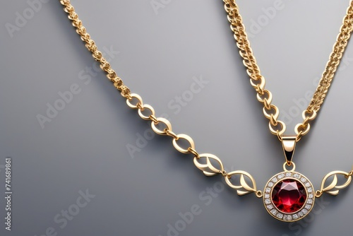 3D render of women’s jewelry on a light background 