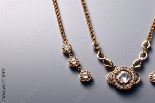 3D render of women’s jewelry on a light background 