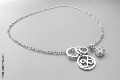3D render of women’s jewelry on a light background
