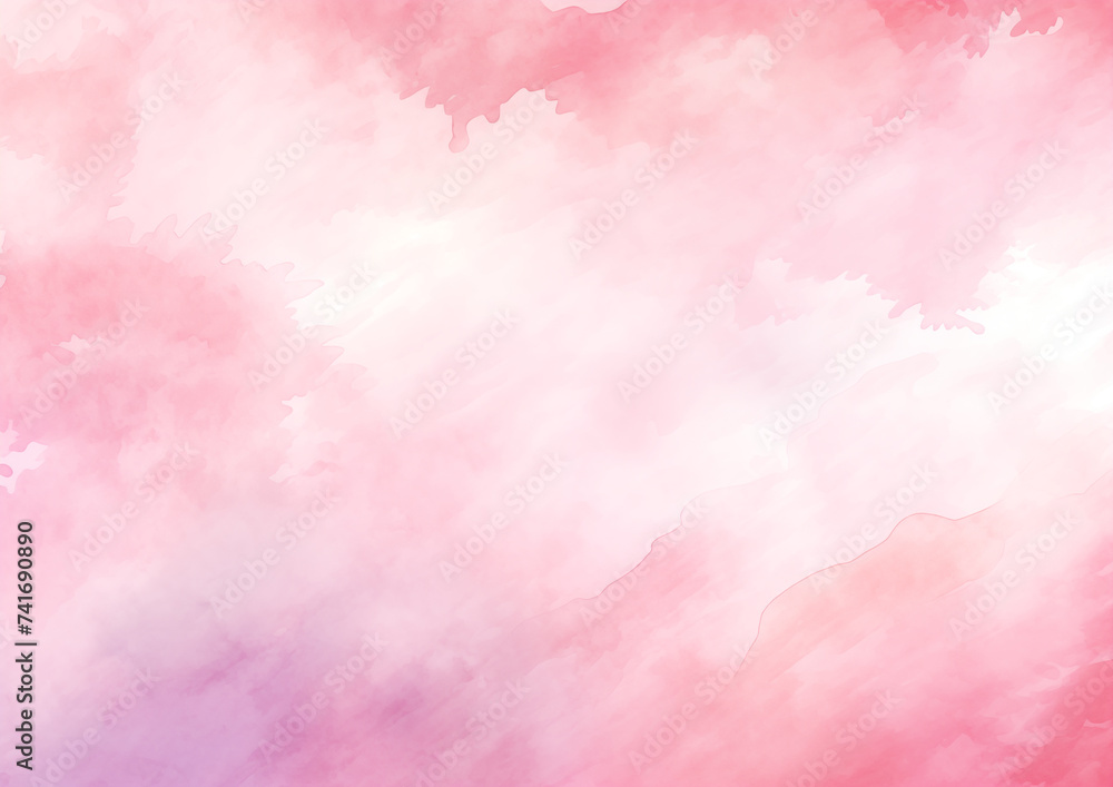Blushing Delights Delicate Pink and White Watercolor Ombre