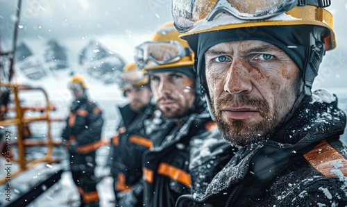 An oil worker in uniform an...