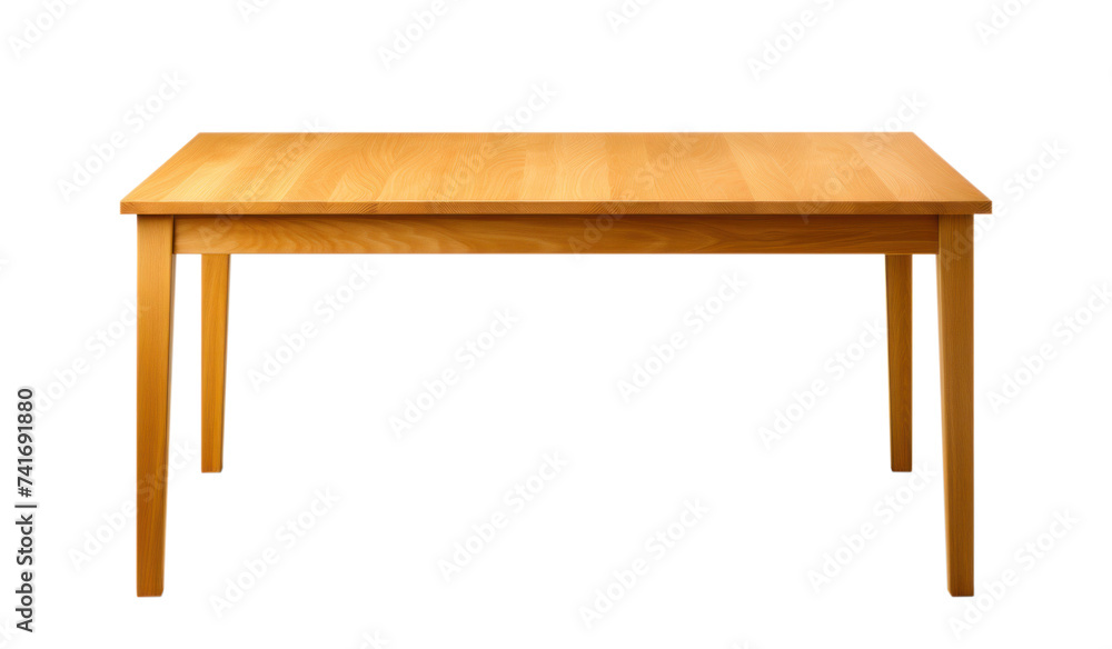 simple wooden rectangular table, isolated simple wooden rectangular table, isolated