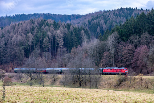 Foto Der Sonderzug Winterblitz kurz vor der Einfahrt nach Schmalkalden - Thüringen