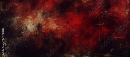 3D red gray techno abstract background overlap layer on dark space with rough decoration. Modern graphic design element cutout shape style concept for web banners, flyer, card, or brochure cover.	