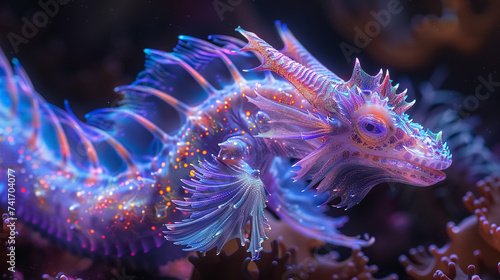 Fantastical neon sea dragons underwater natures marvel beyond dreams photo