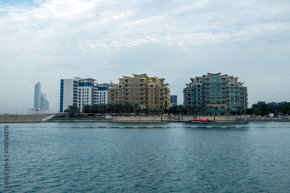 Fototapeta premium Beautiful view of Coral Building Manama Bahrain.