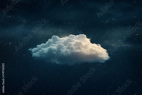 A Glowing Cloud in a Starry Night Sky