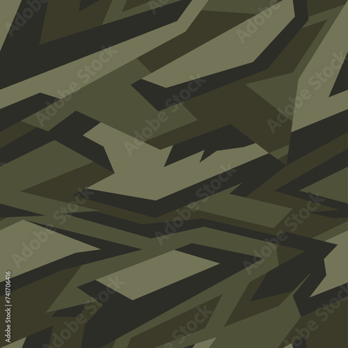 Seamless geometric camouflage pattern. Urban camo. Print on fabric,vinyl,decal. Vector illustration