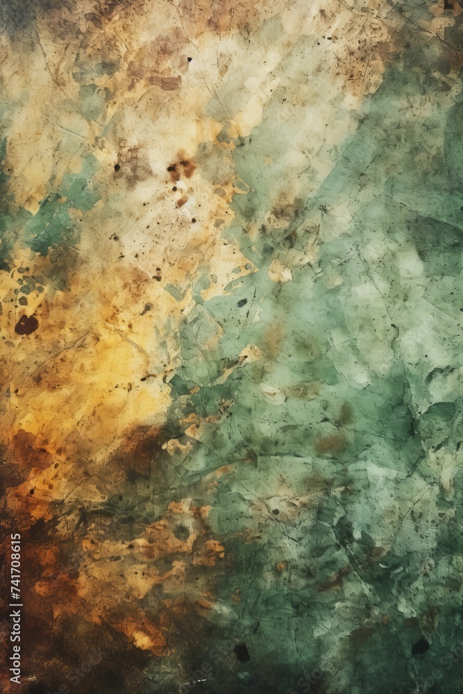 Grunge texture background in brown and green