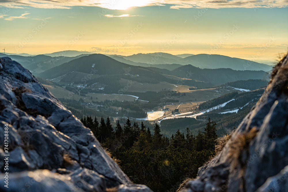 Sonnenaufgang Hochlantsch - Almenland - Teichalm