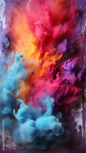 Colorful Smoke Explosion © Molostock