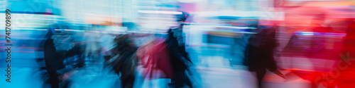 Abstract Streaks of City Life. Dynamic Motion Blur of Pedestrians © smth.design