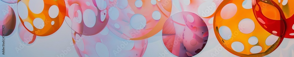 Banner: Playful abstract bubbles in soft pastel colors Banner: Playful abstract bubbles in soft pastel colors