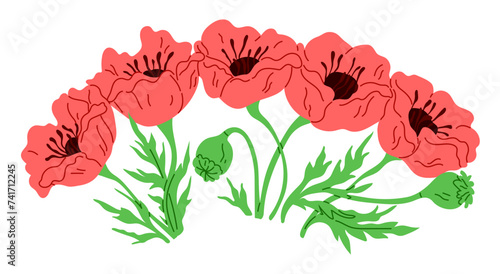 Spring flower vector illustration. The beautiful blooms heralded arrival spring season The season renewal brought forth vibrant tapestry flora The floral arrangements captured essence springs natural