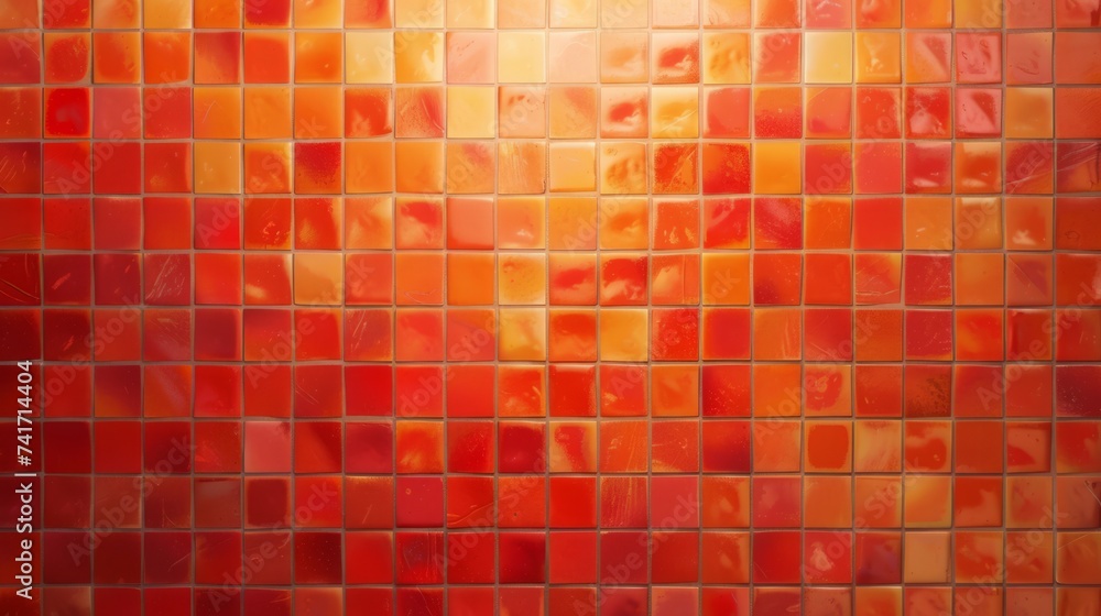 Red and orange ceramic wall and floor tiles mosaic texture background Red and orange ceramic wall and floor tiles mosaic texture background