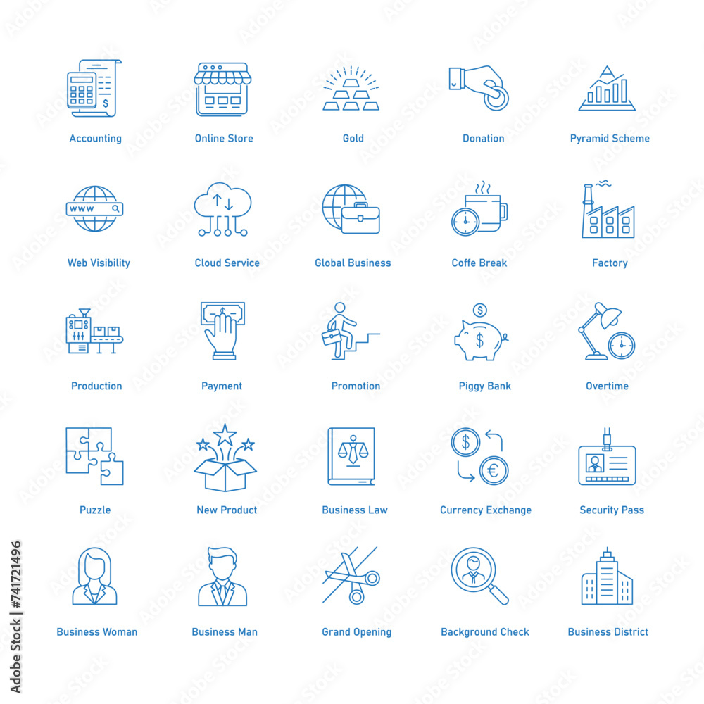 Economic Analysis Vector Icon Collection Economic Analysis Vector Icon Collection