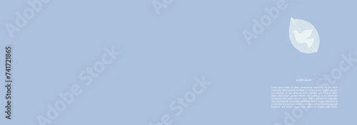Classic religious banner. Tender blue decorative elements universal use
