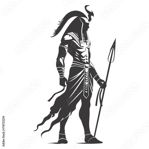 silhouette pharaoh the egypt mythical creature black color only