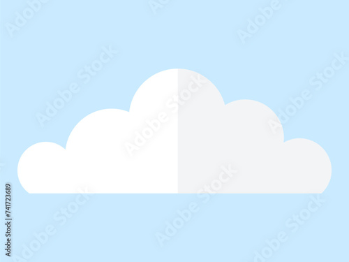 Cloud vector illustration. Cumulus clouds, like sculpted cotton, grace heavens with their natural beauty Seasonal variations manifest in cloudscape, each cloud telling unique story