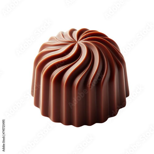 chocolate candies, chocolate truffles, dark chocolate piece isolated on transparent background PNG