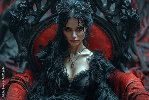 beautiful and attractive vampire