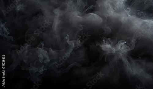 Swirling Smoke on Black Background